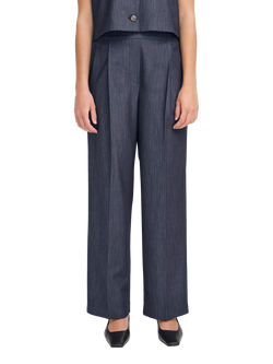 ICHI Jumi Straight Trousers, Dark Blue, Dark Blue