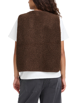 ICHI Gozima Knit Waistcoat, Coffee Bean - view 2, Coffee Bean