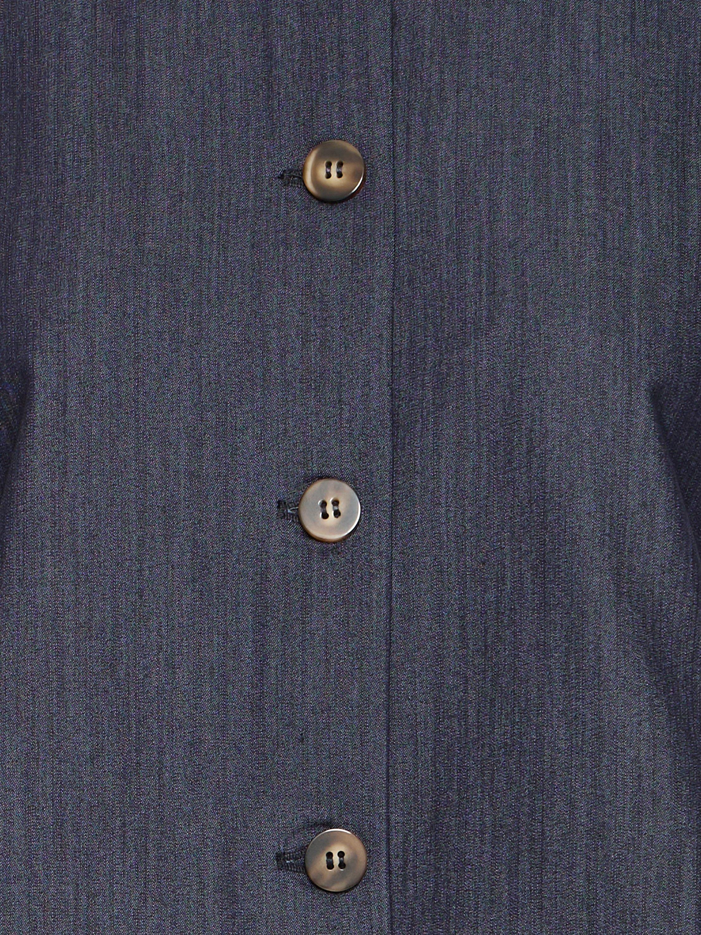 Product image 7 of 7, which shows ICHI Stretch Button Waistcoat, Dark Blue, 8