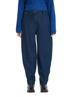 ICHI Kate Relaxed Fit Denim Trousers, Dark Blue, Dark Blue