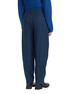 ICHI Kate Relaxed Fit Denim Trousers, Dark Blue - view 2, Dark Blue