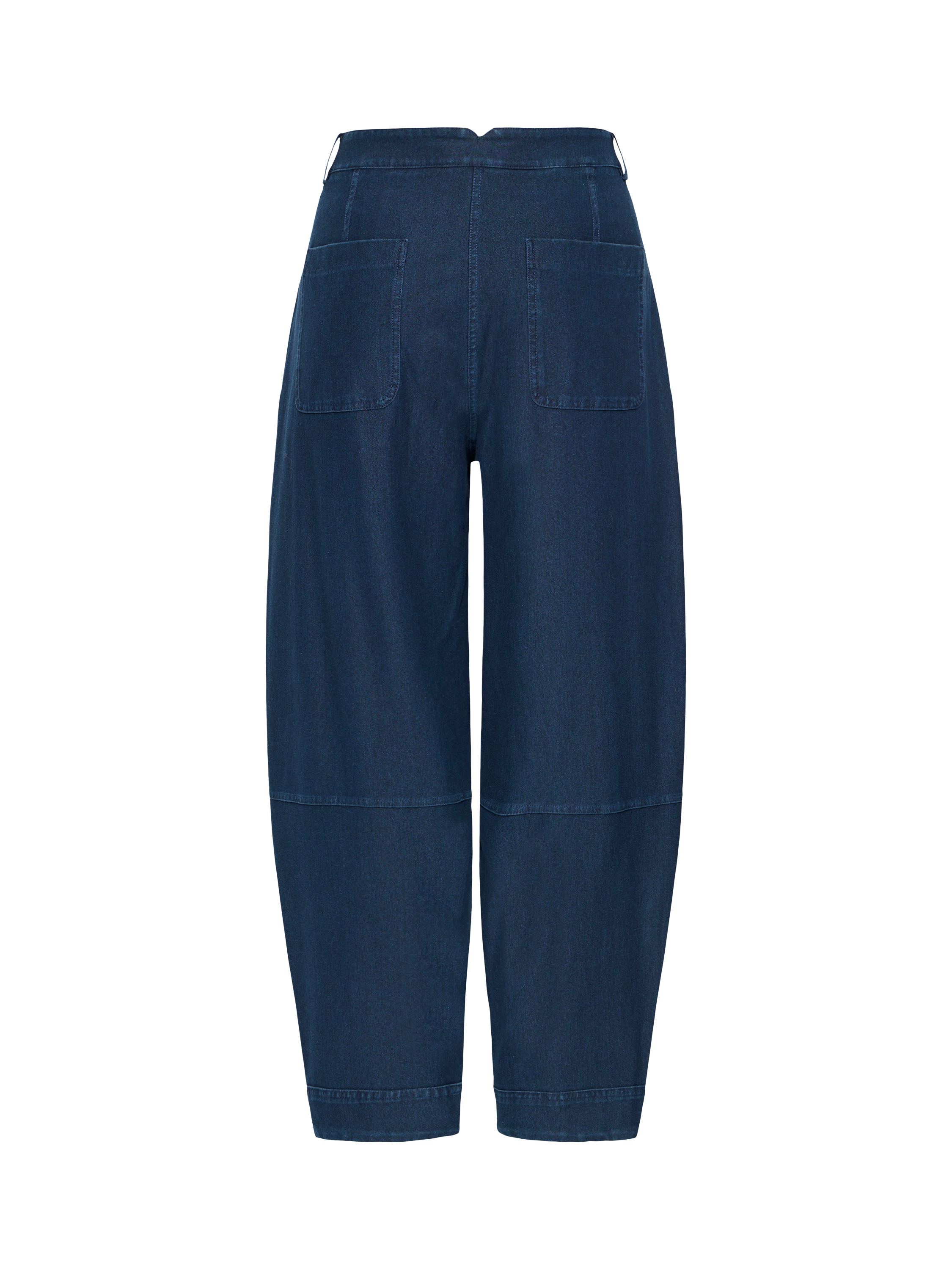 Product image 6 of 7, which shows ICHI Kate Relaxed Fit Denim Trousers, Dark Blue, XS