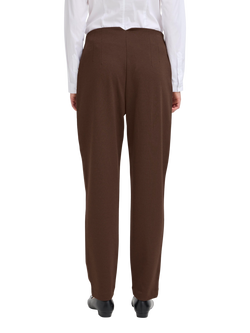 ICHI Kate Textured Tailored Trousers, Coffee Bean - view 2, Coffee Bean