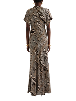 Malina Alivia High Neck Maxi Dress, Moire - view 2, Moire