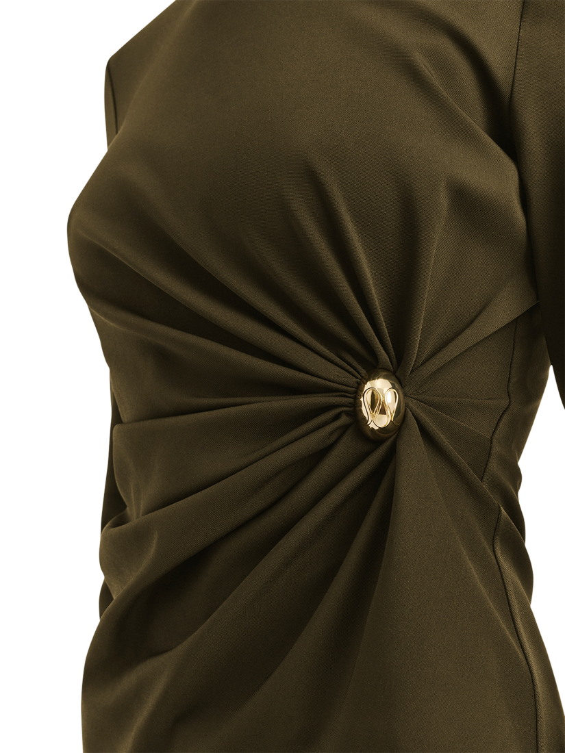 Product image 4 of 5, which shows Malina Mailey Mini Dress, Olive, L