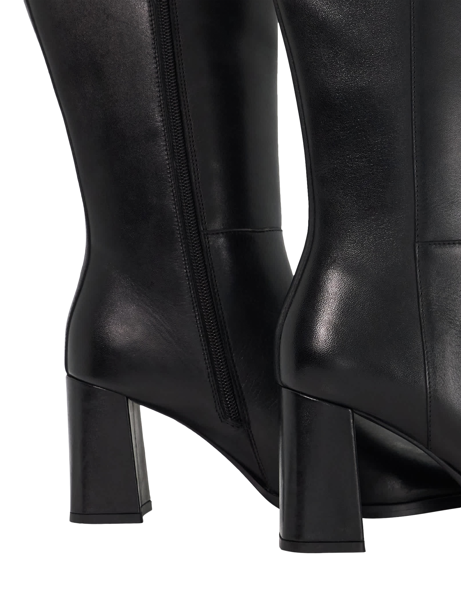 Product image 5 of 5, which shows Dune London Salla Leather Knee High Boots, Black, EU36