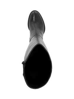 Dune London Secretly Leather Blend Knee Boots, Black - view 2, Black