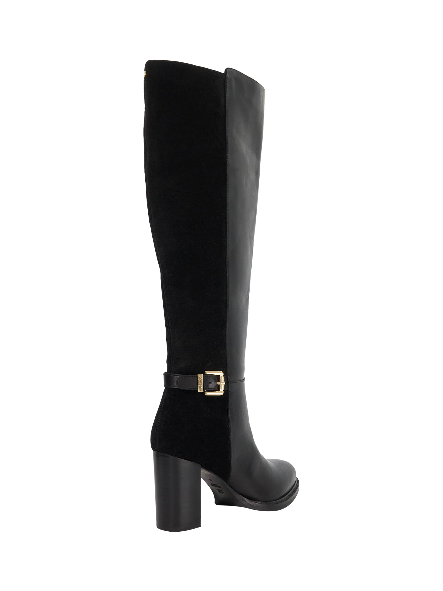 Product image 4 of 5, which shows Dune London Secretly Leather Blend Knee Boots, Black, EU36