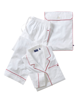 Christy Heart Cotton Pyjama Set, Red