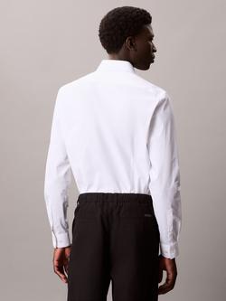 Calvin Klein Slim Fit Stretch Poplin Shirt - view 2, White