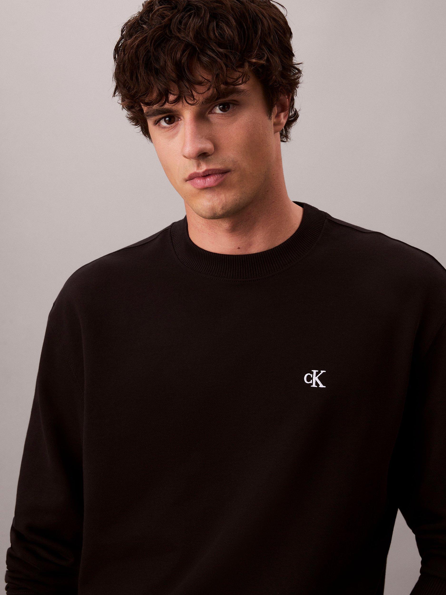 Product image 4 of 5, which shows Calvin Klein Monogram Sweatshirt, Black, XS