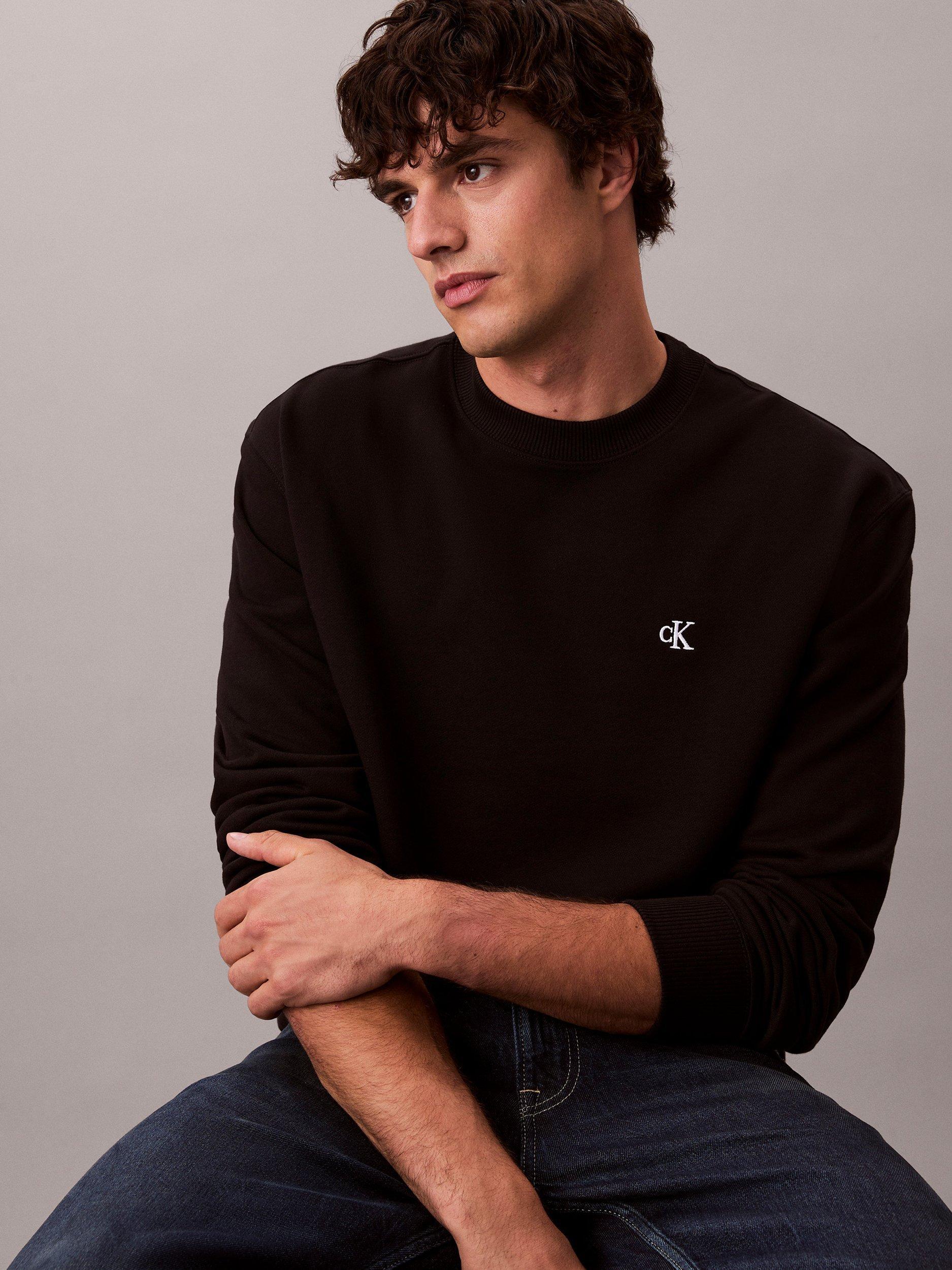 Product image 5 of 5, which shows Calvin Klein Monogram Sweatshirt, Black, XS