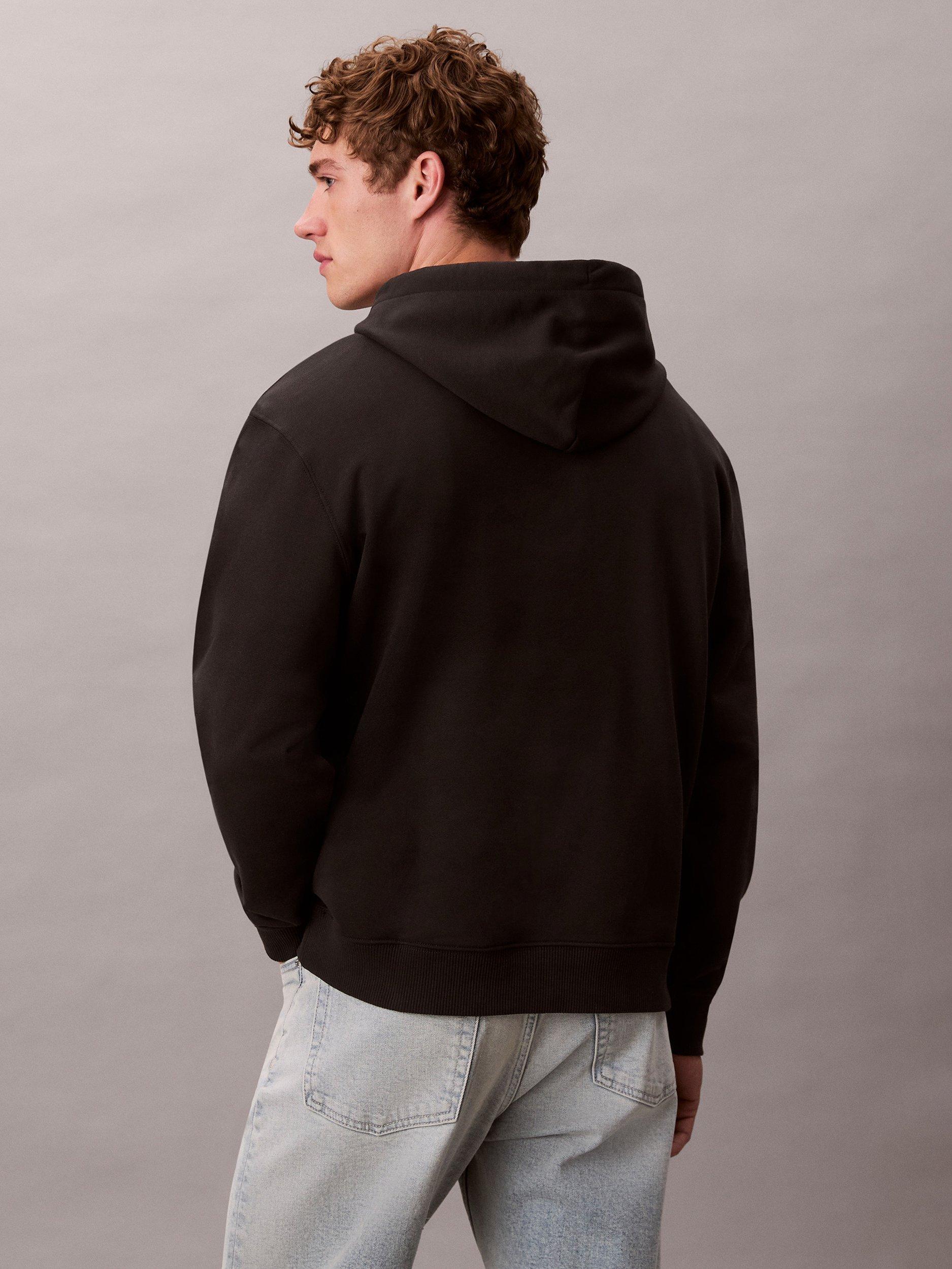Product image 2 of 5, which shows Calvin Klein Monogram Hoodie, Black, XS