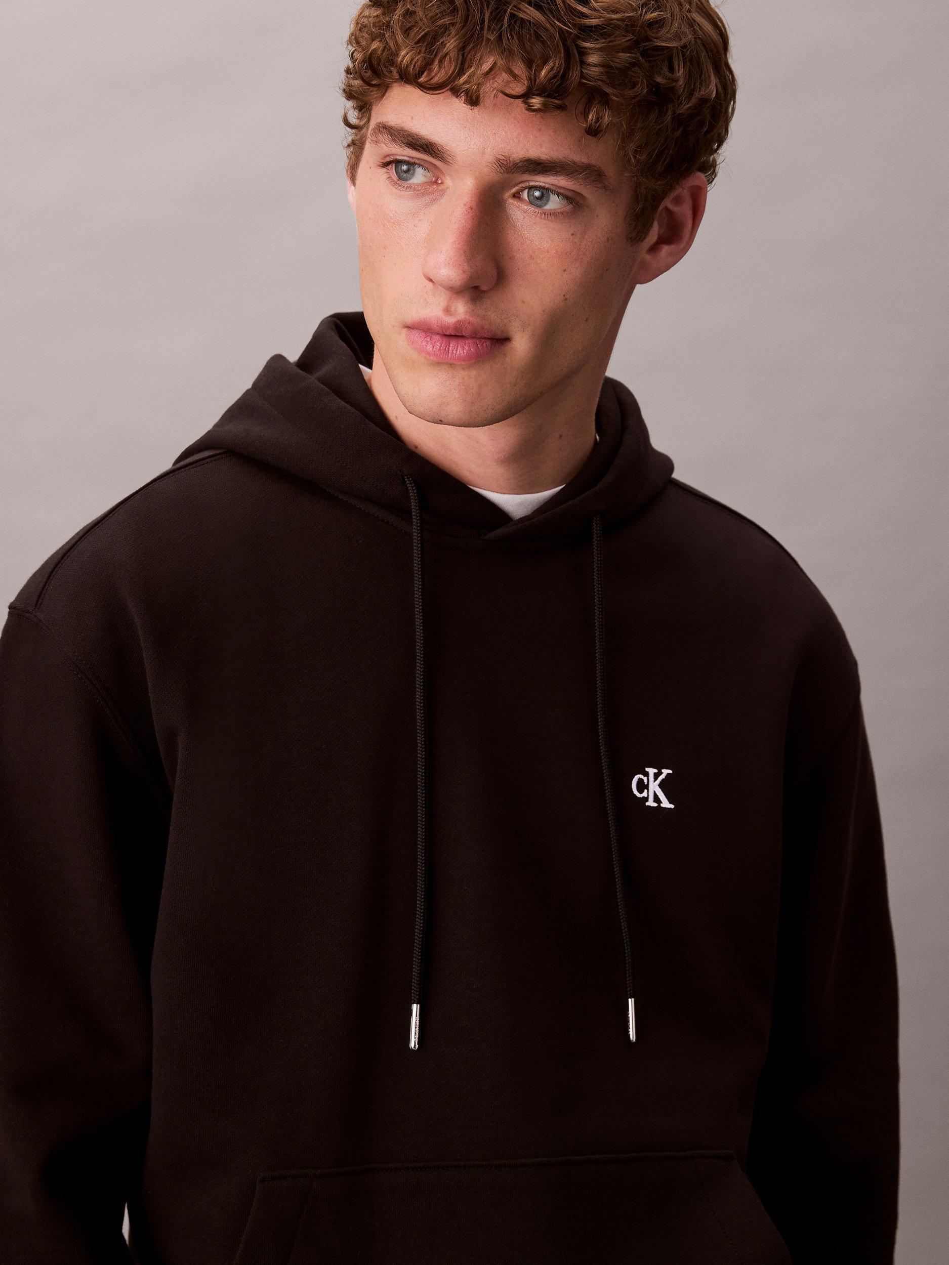 Product image 4 of 5, which shows Calvin Klein Monogram Hoodie, Black, XS