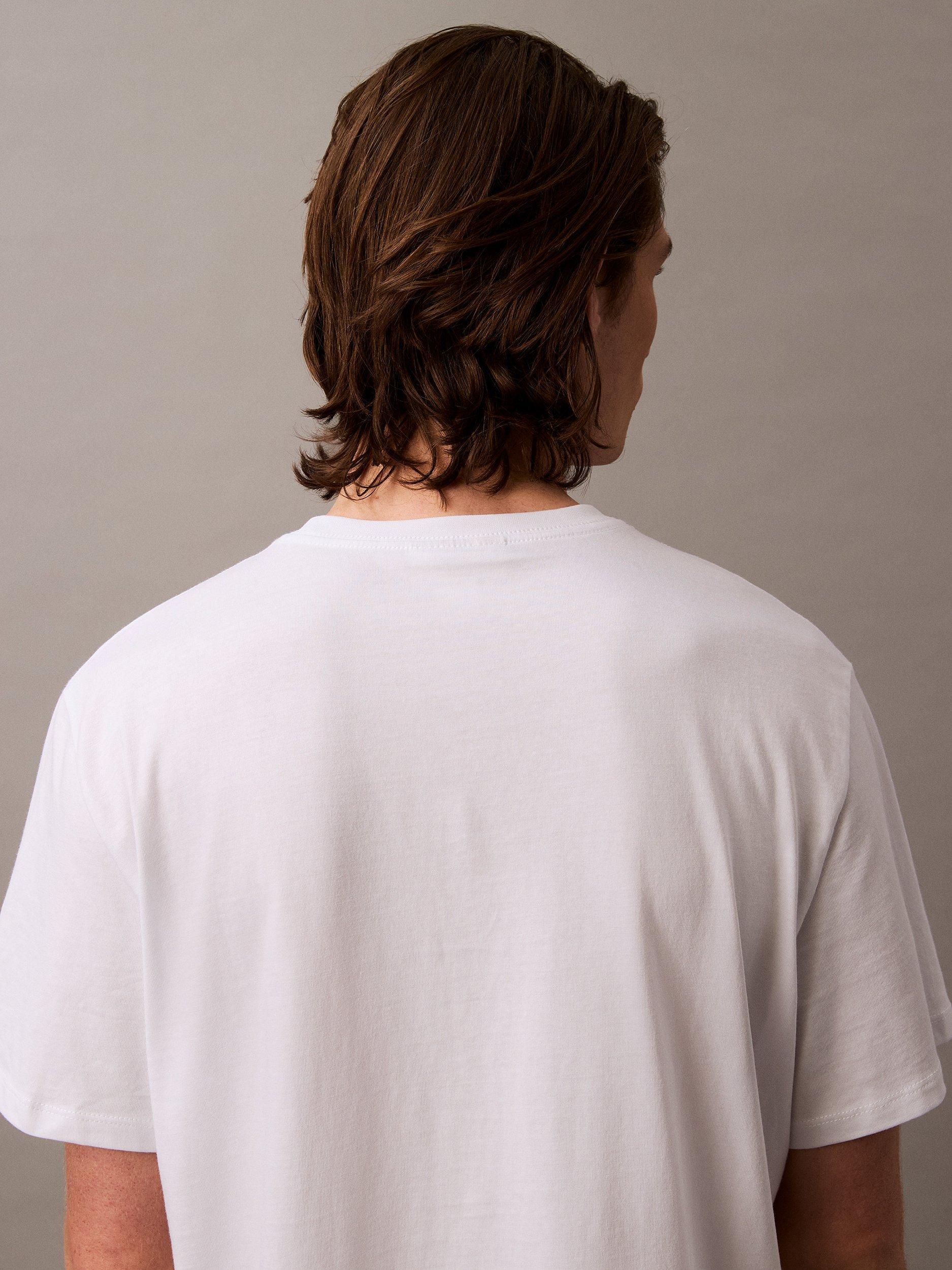 Product image 5 of 7, which shows Calvin Klein Monogram Cotton T-Shirt, Bright White, XS