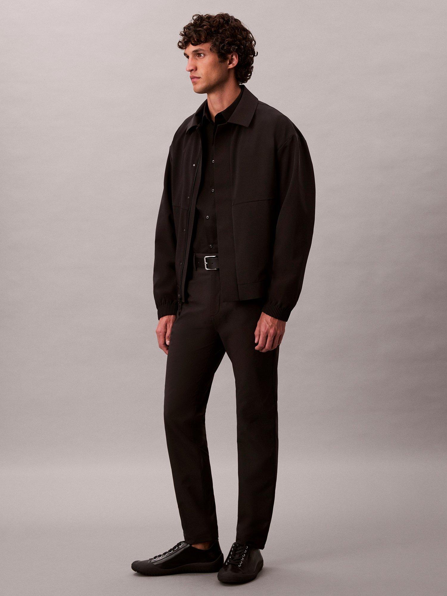 Product image 3 of 6, which shows Calvin Klein Slim Fit Technical Trousers, Black, 29R