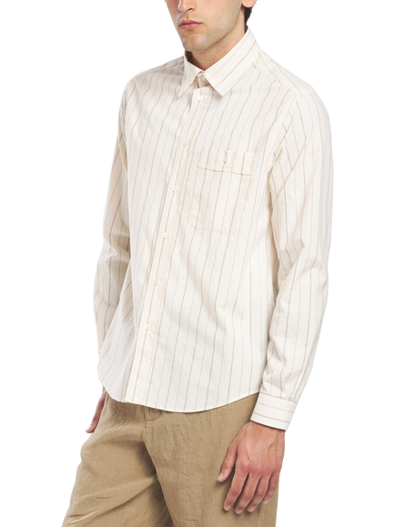 Barena Faziol Stripe Cotton Shirt, Mora - view 2, Mora