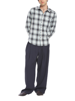 Barena Faziol Check Cotton Shirt, Navy, Navy