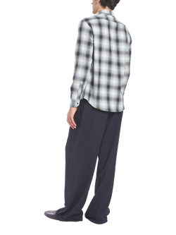 Barena Faziol Check Cotton Shirt, Navy - view 2, Navy