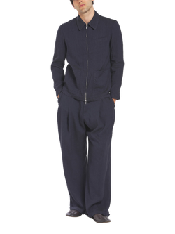 Barena Tailored Fit Viscose Blend Suit Trousers, Navy, Navy