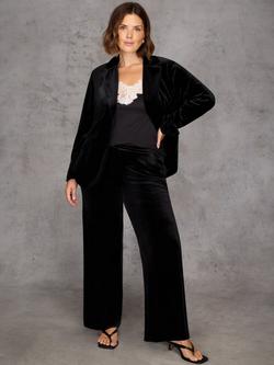 Live Unlimited Curve Velvet Blazer, Black, Black