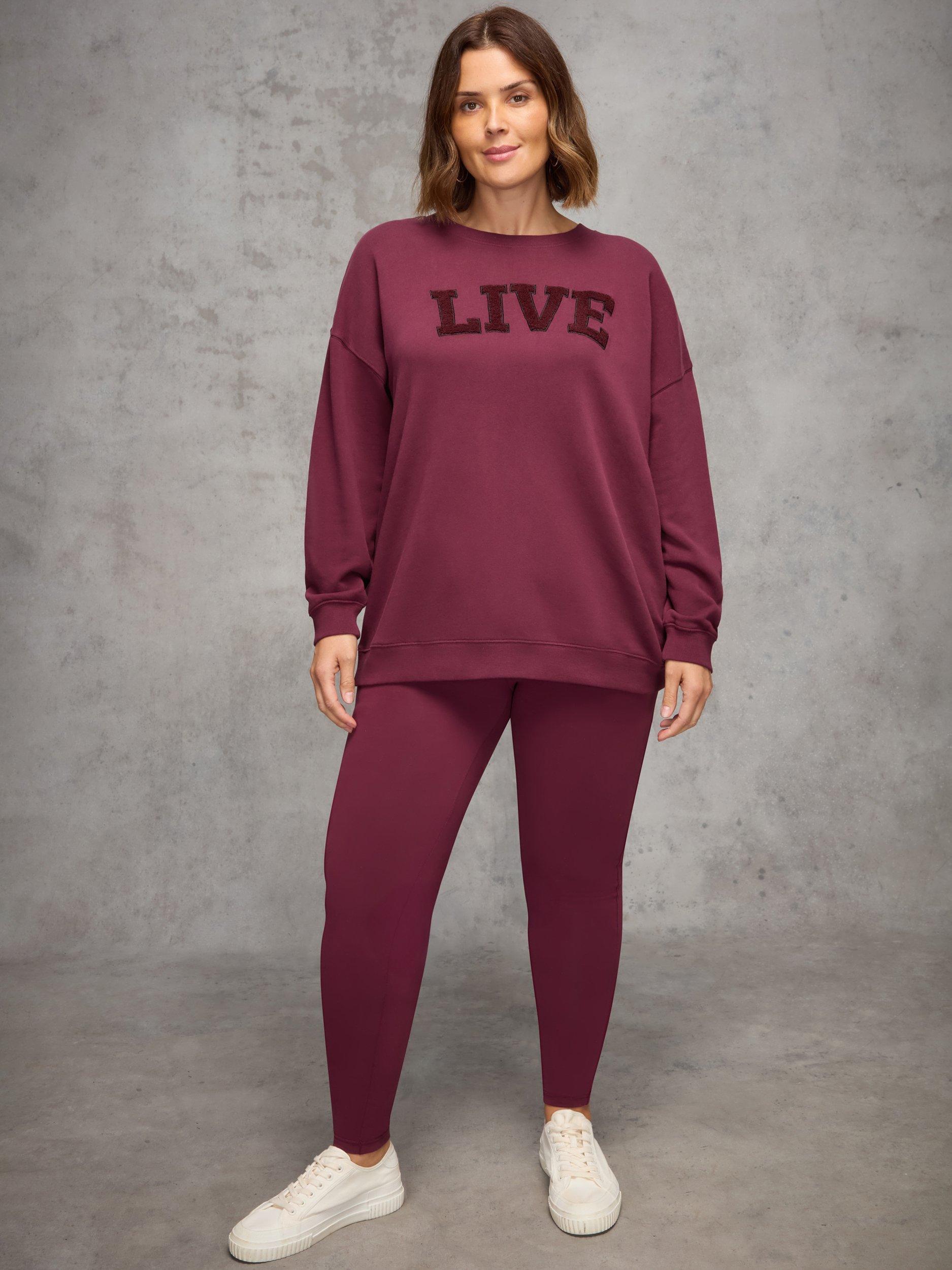 Product image 1 of 2, which shows Live Unlimited Curve Live Patch Sweatshirt, Red, 12