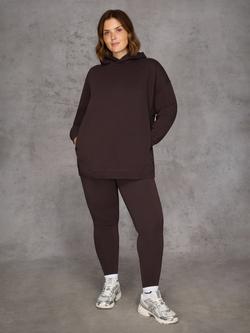 Live Unlimited Curve Side Pocket Relaxed Hoodie, Brown, Brown