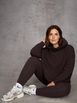 Live Unlimited Curve Side Pocket Relaxed Hoodie, Brown - view 2, Brown