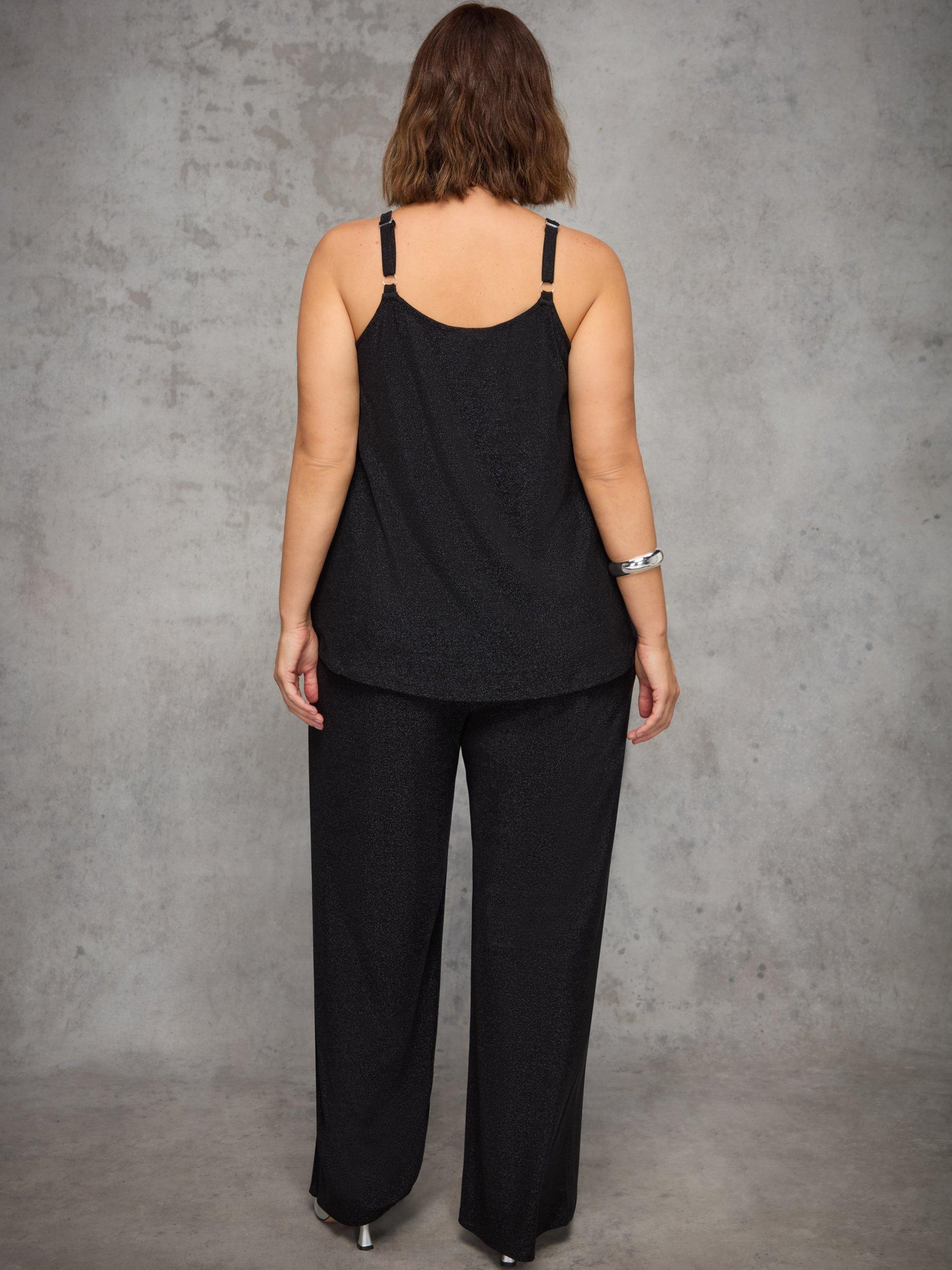 Product image 5 of 5, which shows Live Unlimited Curve Sparkle Vest Top, Black, 18