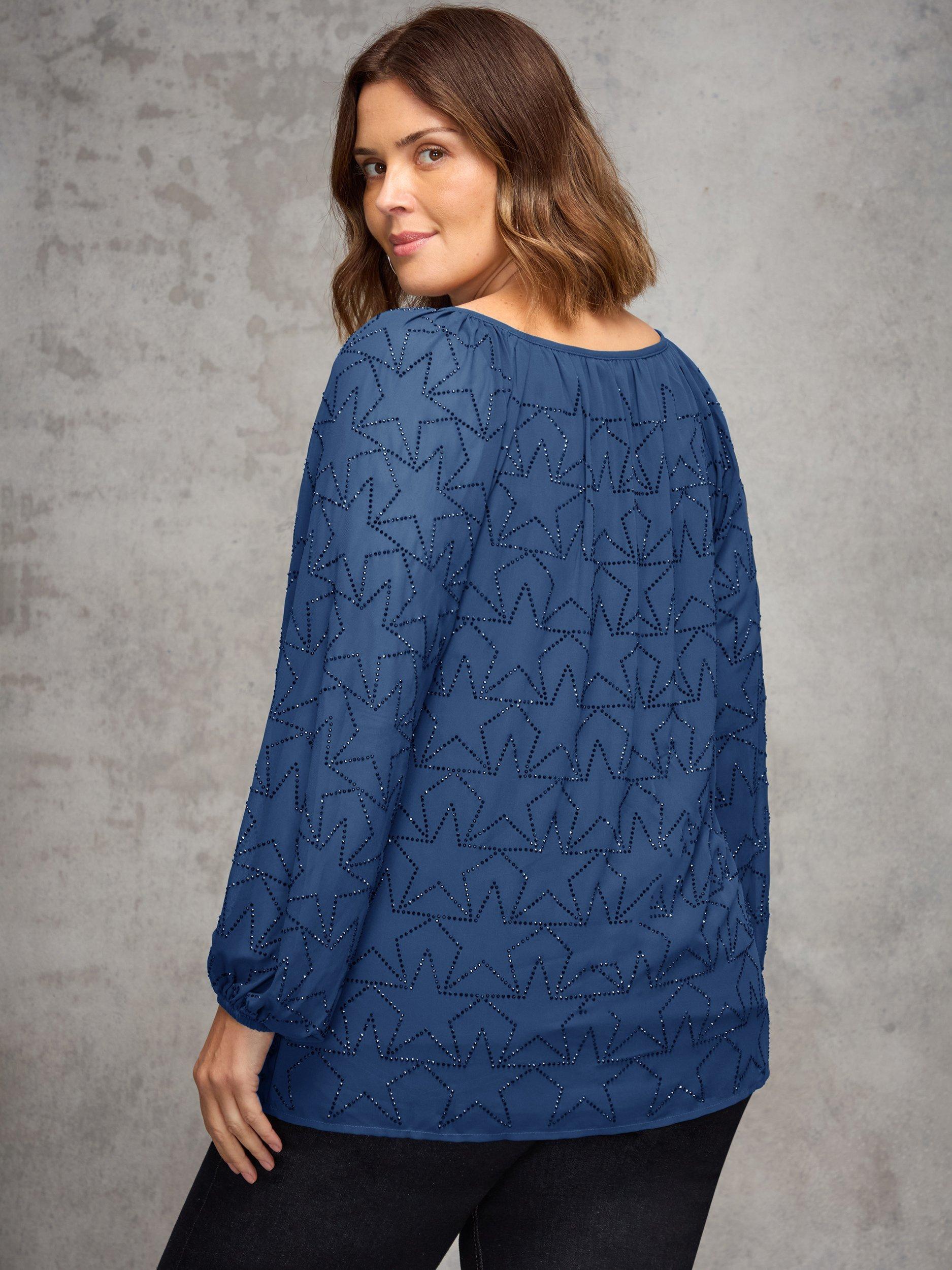 Product image 3 of 3, which shows Live Unlimited Curve Embellished Star Top, Blue, 12