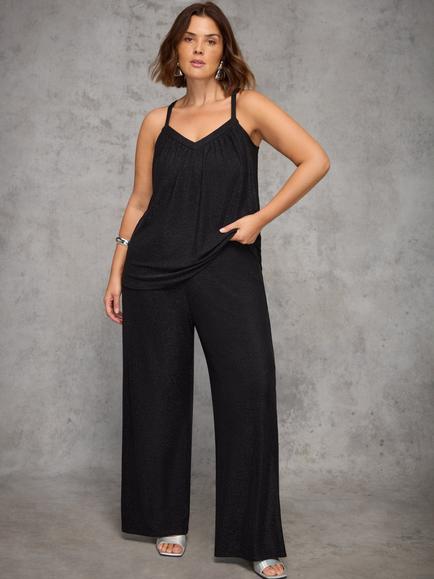 Live Unlimited Curve Sparkle Jersey Trousers, Black, Black