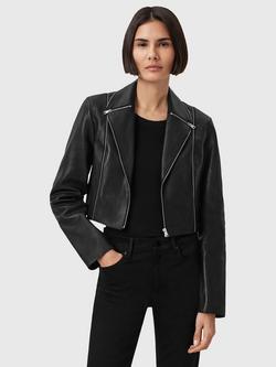AllSaints Landers Biker Jacket, Black, Black