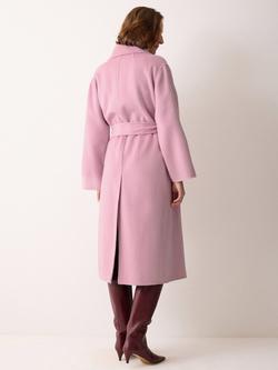 Jigsaw Wool Blend Collar Trench Overcoat - view 2, Pink