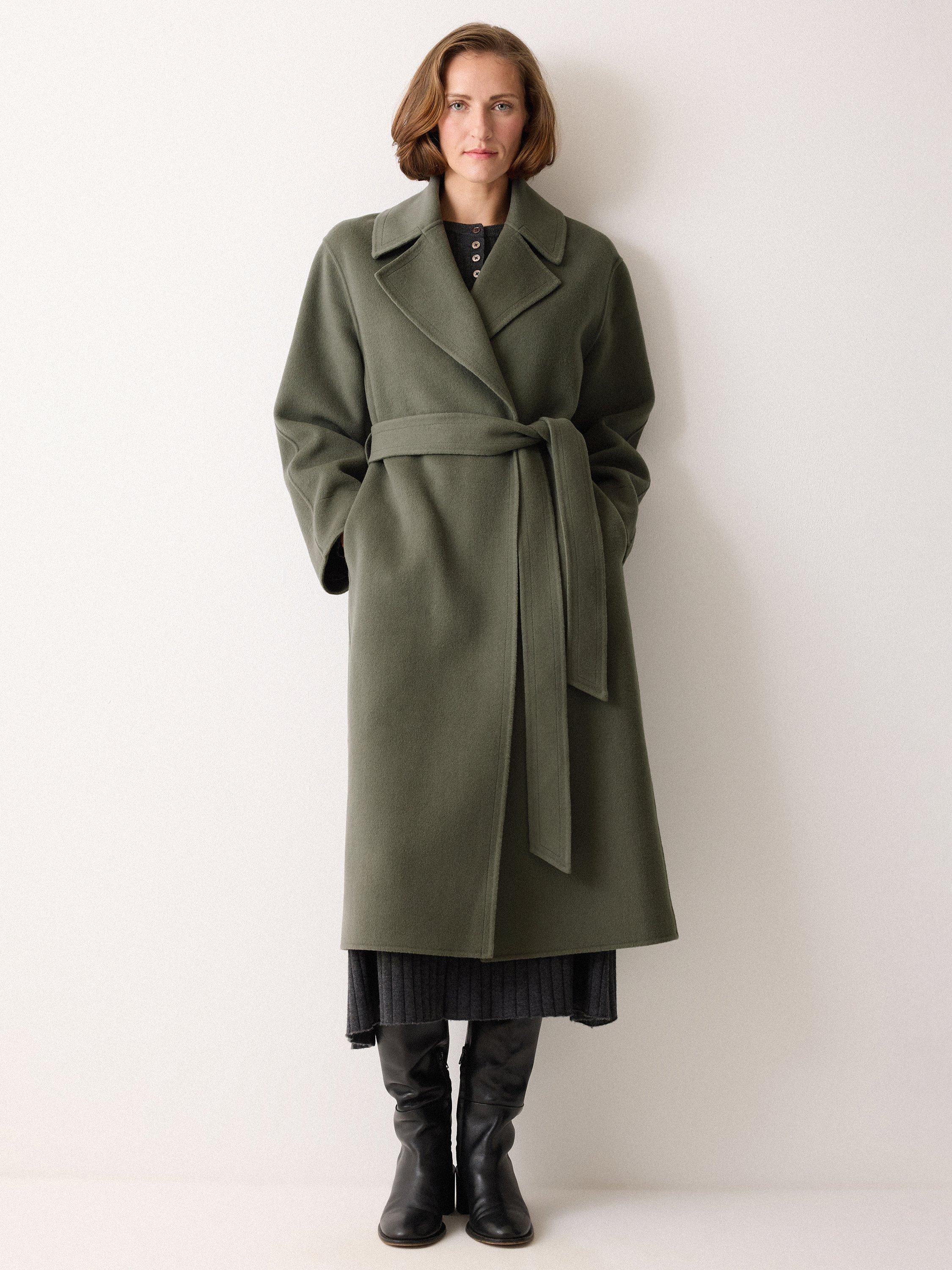 Jigsaw Wool Blend Collar Trench Overcoat