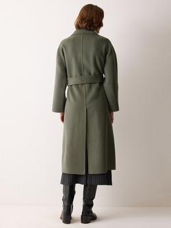 Jigsaw Wool Blend Collar Trench Overcoat - view 2, Green
