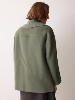 Jigsaw Short Double Faced Shawl Coat - view 2, Green