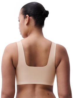 Chantelle Soft Stretch Power Scoop Neck Support Bralette - view 2, Golden Beige