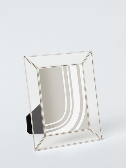John Lewis Flat Glass Border Photo Frame, Silver, Silver