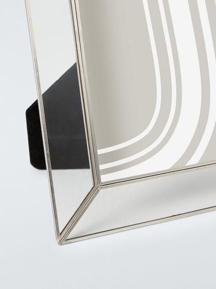 John Lewis Flat Glass Border Photo Frame, Silver - view 2, Silver