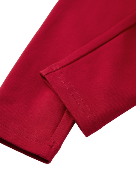 Polarn O. Pyret Kids' Cotton Blend Leggings, Red - view 2, Red