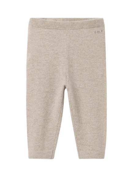 Polarn O. Pyret Baby Cashmere Trousers, Beige Melange - view 2, Beige Melange