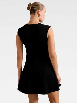 Forever New Katerina Flared Sleeveless Mini Dress - view 2, Black