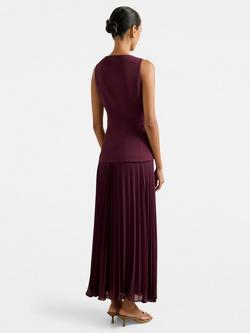 Forever New Larissa Petite Pleated Vest Maxi Dress - view 2, Fig