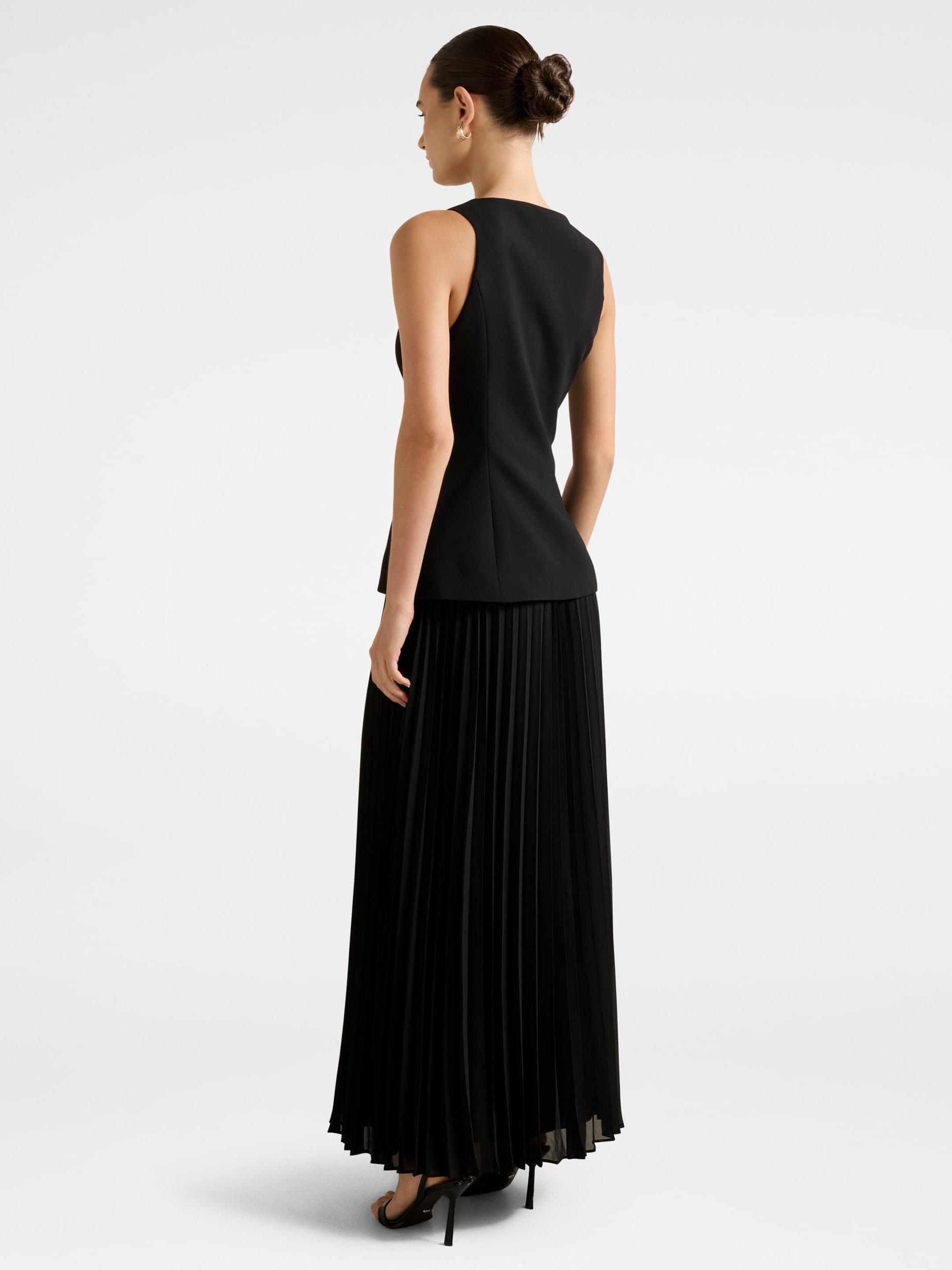 LONG V NECK DRAWSTRING DRESS SALVADOR FIELDS FOREVER