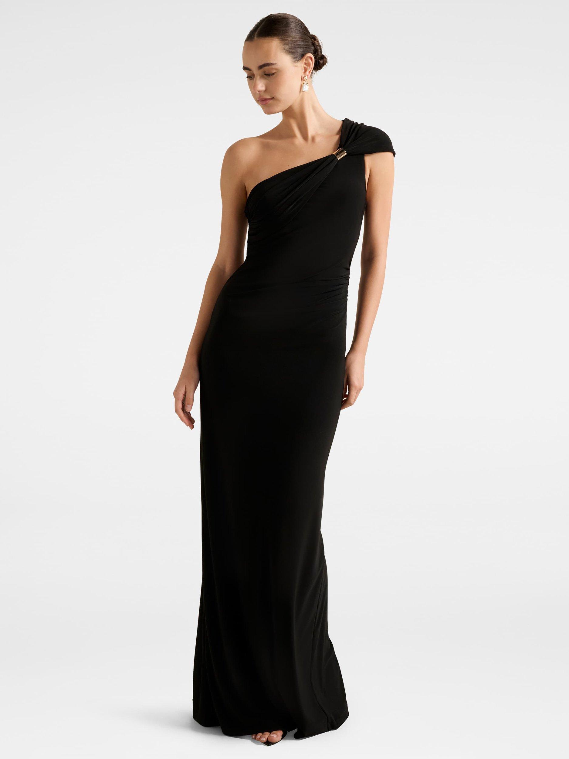 Forever New Robyn One Shoulder Asymmetric Neck Jersey Maxi Dress