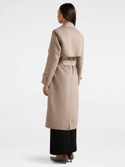 Forever New Elise Felled Trench Coat - view 2, Taupe