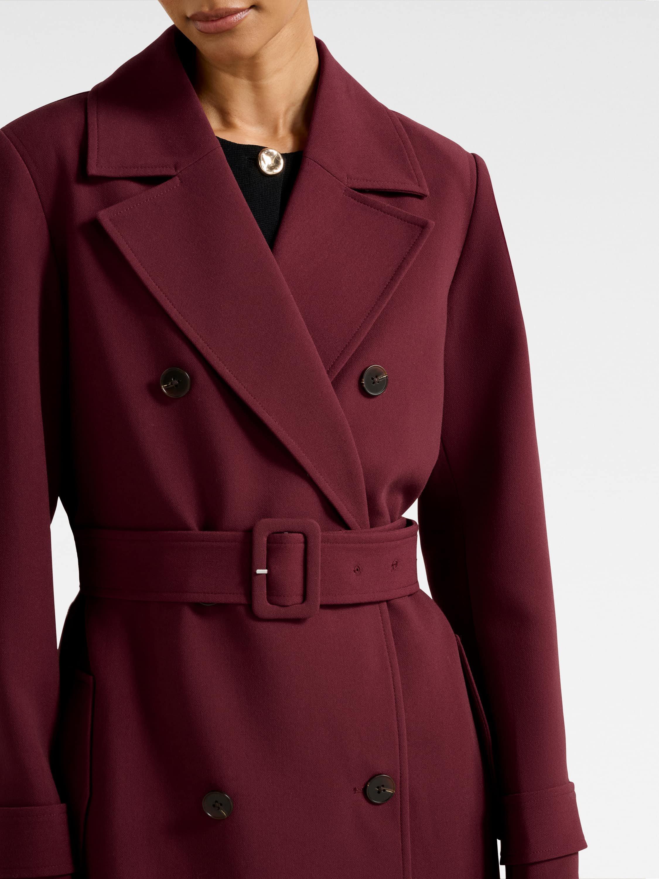 Product image 4 of 5, which shows Forever New Lydia Petite Crepe Trench Coat , Shiraz, 4