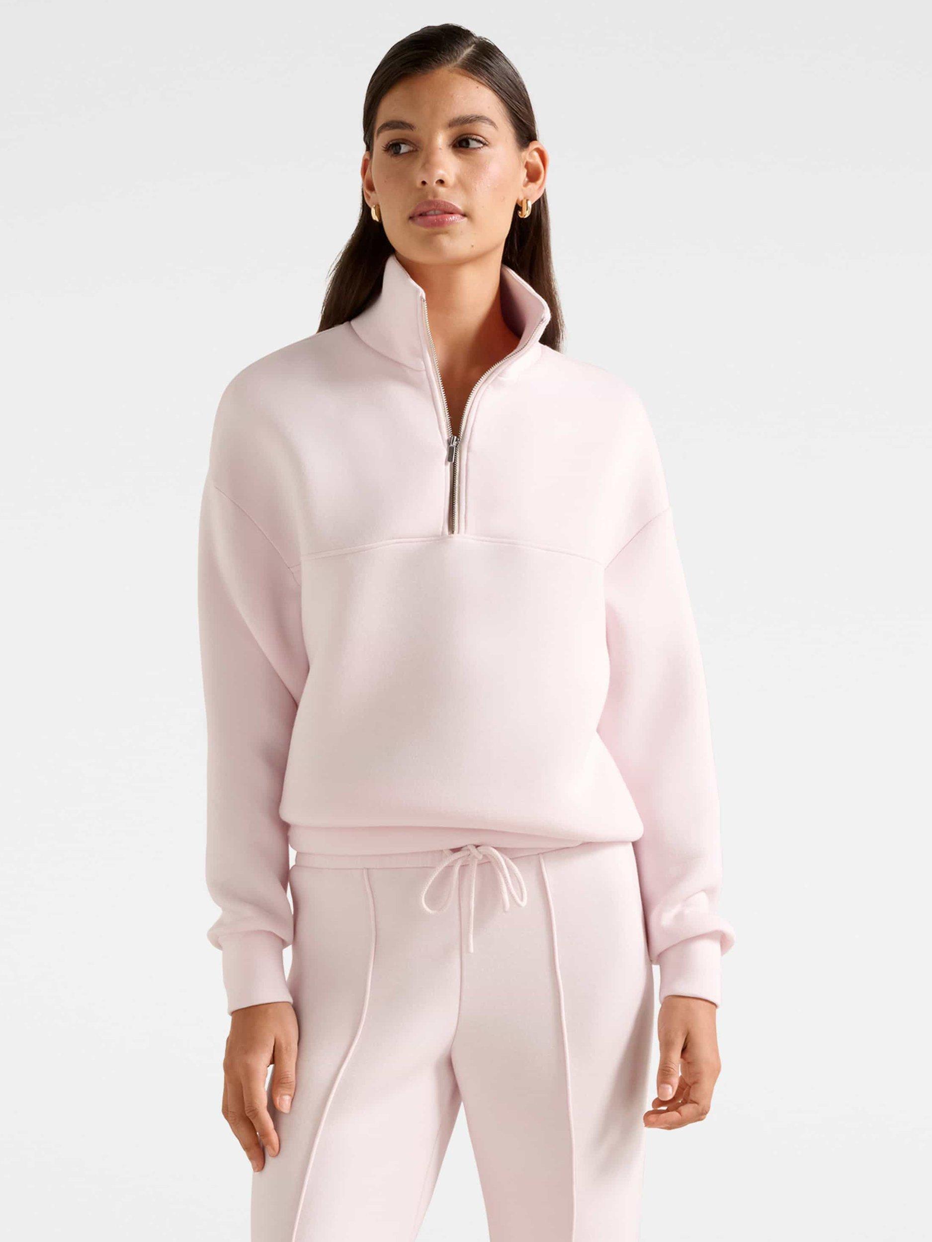Product image 1 of 5, which shows Forever New Lya Lounge Jumper, Soft Pink, XXS