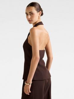 Forever New Briony Slim Tailored Waistcoat - view 2, Chocolate