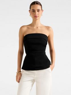 Forever New Bronte Tuck Bandeau Top, Black